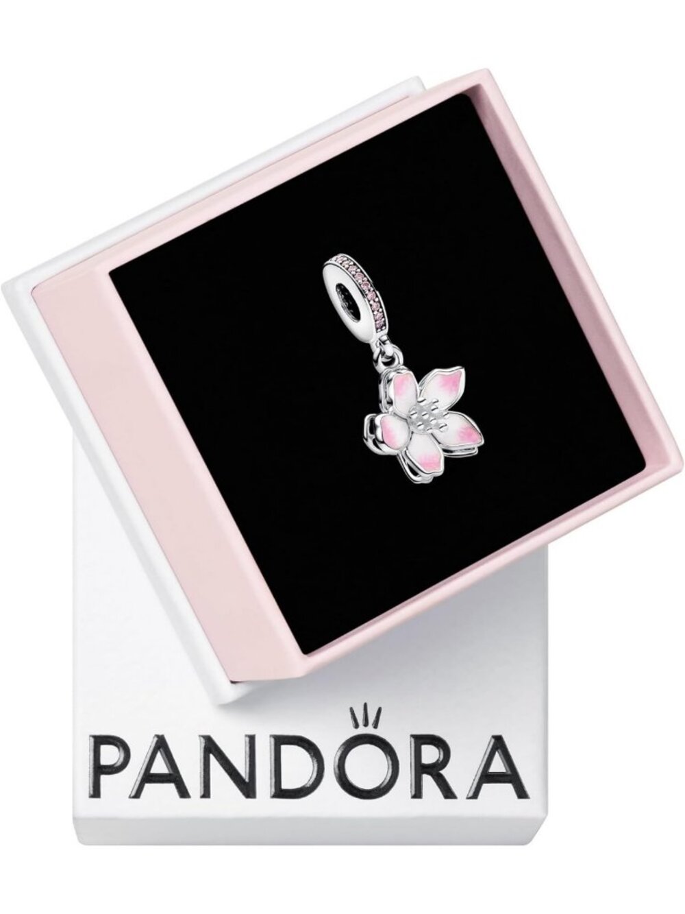 Cherry Blossom Dangle Charm for Bracelets - Stunning Floral Design, Perfect Gift